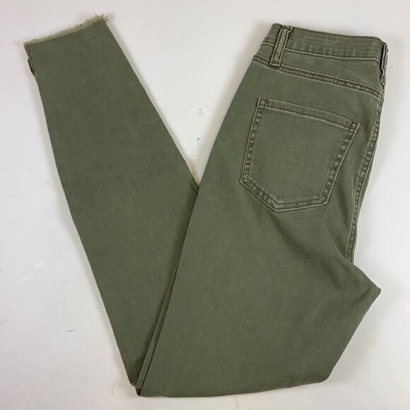 Mud Pie Army Green Button fly Skinny Denim Jeans size Small D30 - Picture 10 of 12